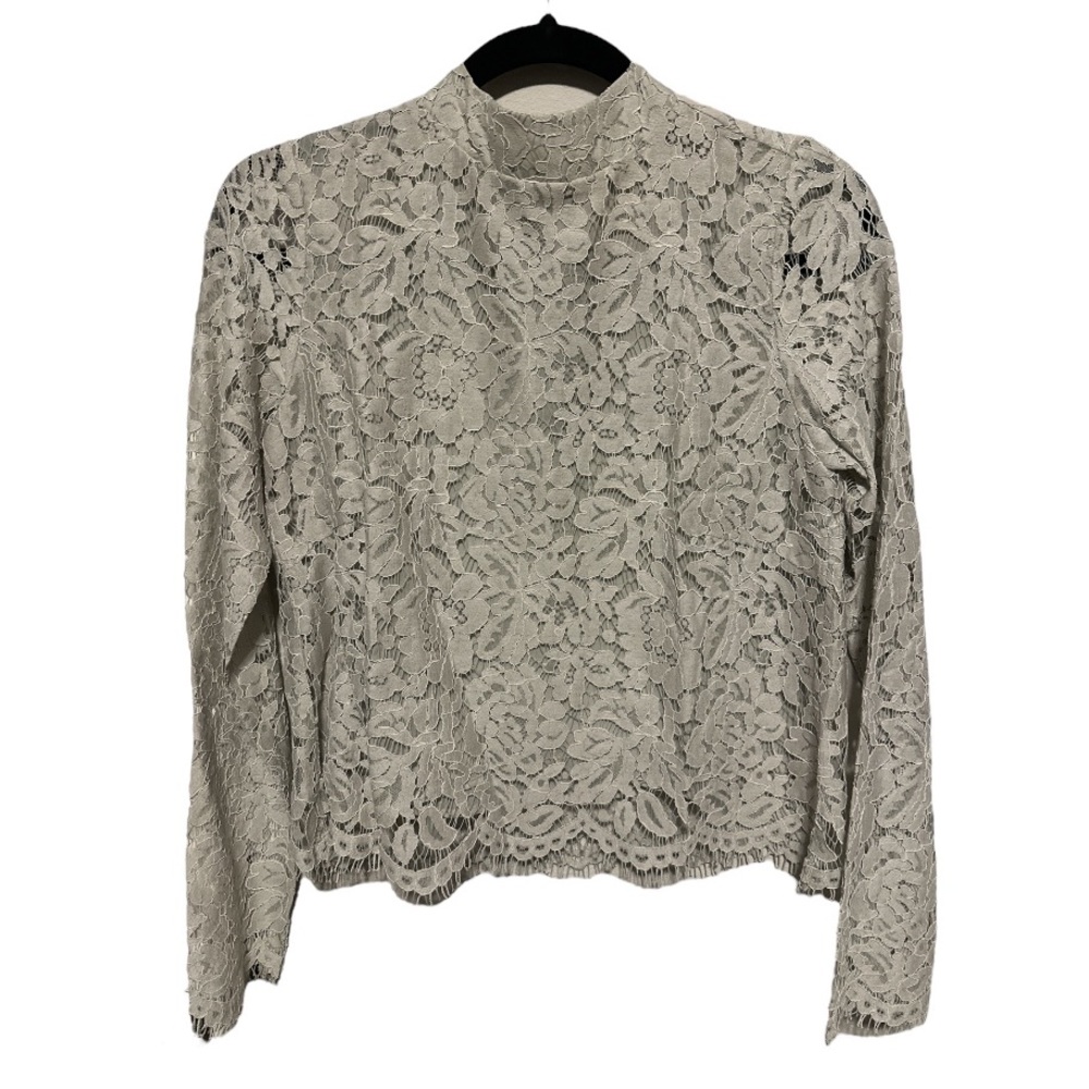 CHASER Mock Neck Lined Lace Top Size M